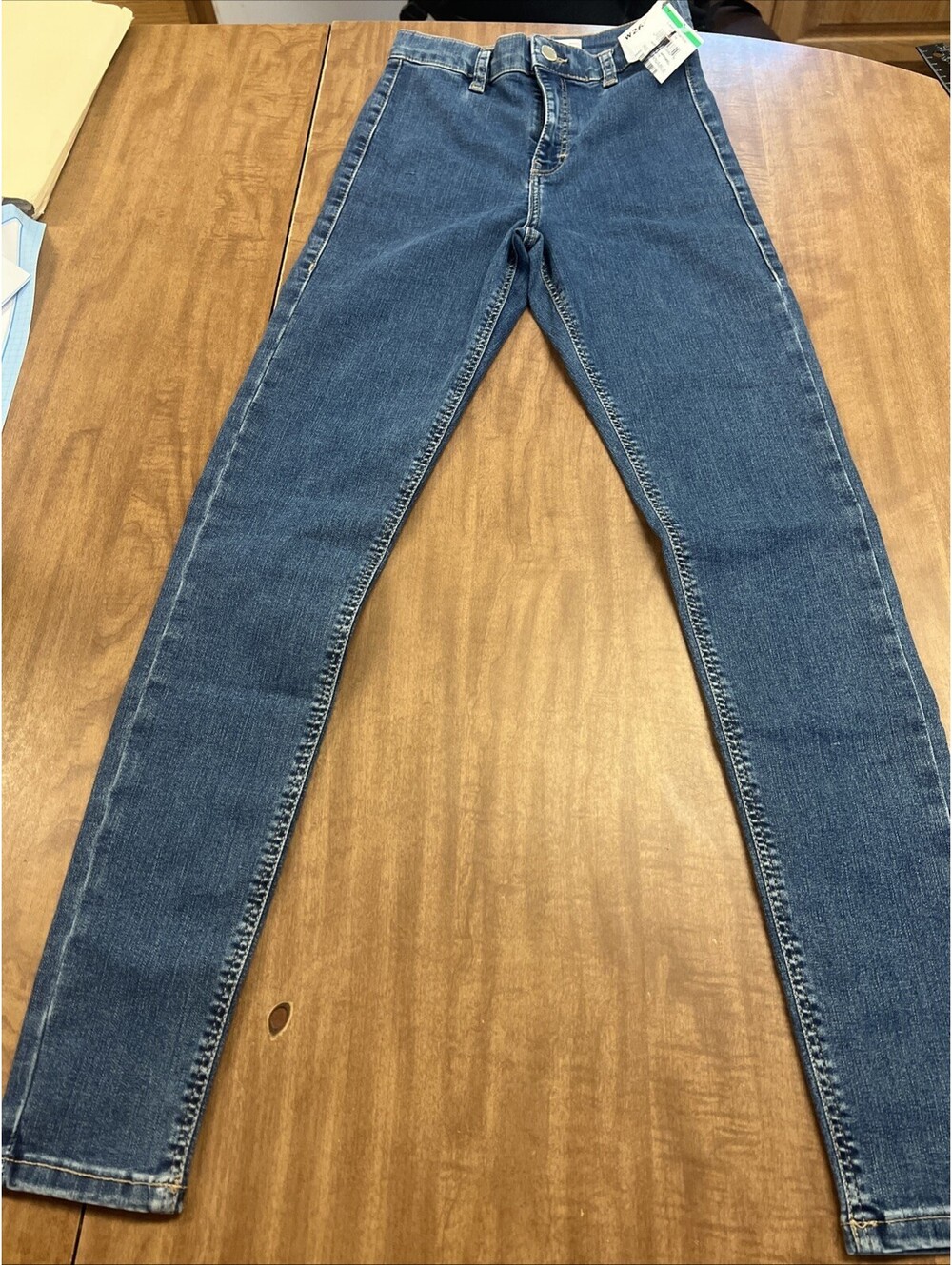 Topshop Womens Size 26 W26 L32 JONI Skinny Jeans with Stretch in Blue Denim